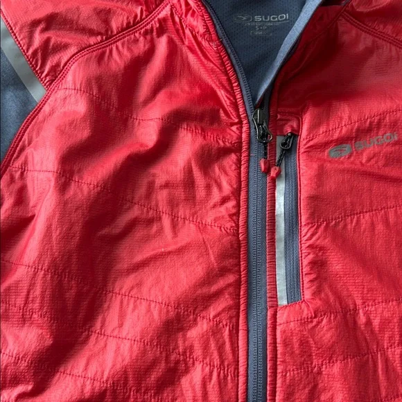 SUGOI Red and Gray Cycling Jacket (#3) - Picture 4 of 12